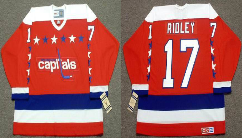 2019 Men Washington Capitals 17 Ridley red CCM NHL jerseys